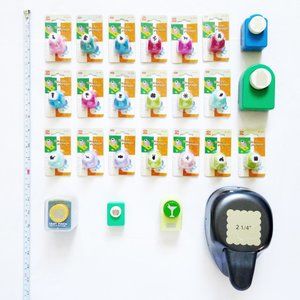 NEW and USED LOT 25 LARGE to SMALL Craft Paper Punches